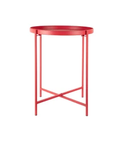 Bijzettafel Meseta - Rood - 40x40x49cm Tafels