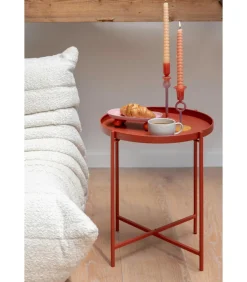 Bijzettafel Meseta - Rood - 40x40x49cm Tafels