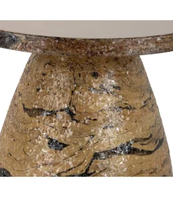 Online Bijzettafel Mosaic Marble - Bruin - 42x42x29cm Tafels