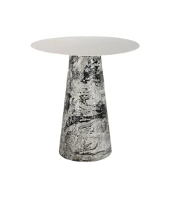 Discount Bijzettafel Mosaic Marble High - Wit - 40x40x42cm Tafels