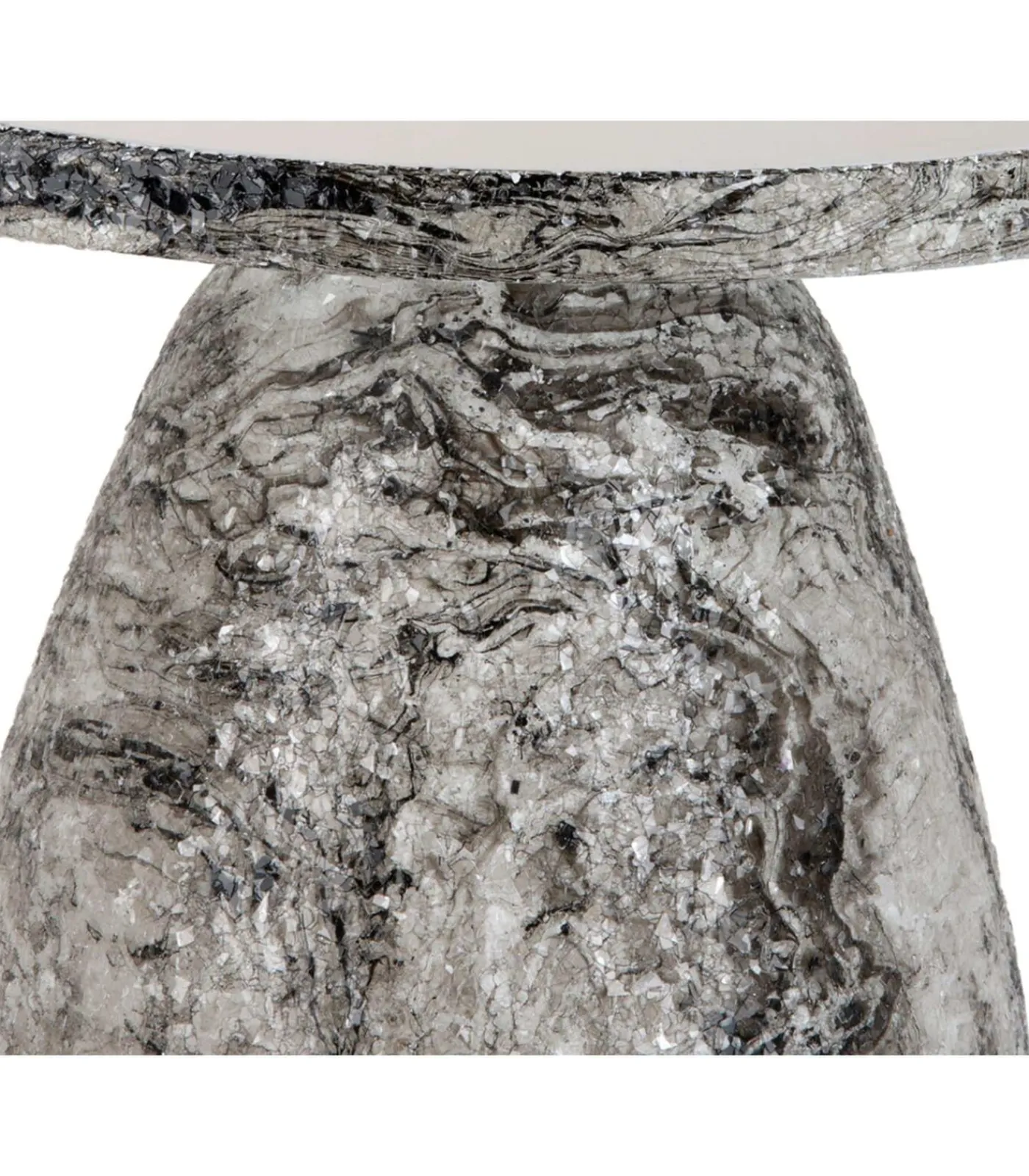 Discount Bijzettafel Mosaic Marble - Wit - 42x42x29cm Tafels