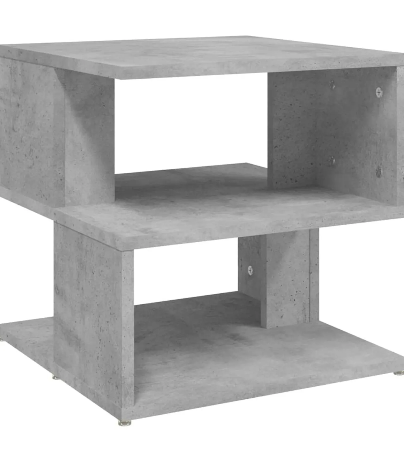 Discount Bijzettafel 40x40x40 cm bewerkt hout betongrijs Tafels
