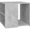 Bijzettafel 50x50x45 cm bewerkt hout betongrijs Tafels