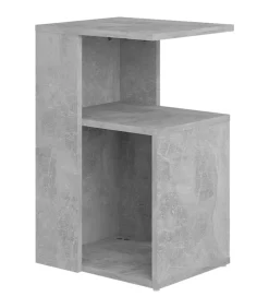 Outlet Bijzettafel 36x30x56 cm bewerkt hout betongrijs Tafels