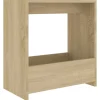 Clearance Bijzettafel 50x26x50 cm bewerkt hout sonoma eikenkleurig Tafels