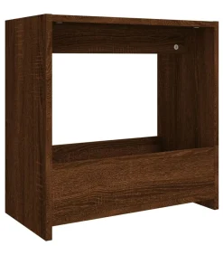 Outlet Bijzettafel 50x26x50 cm bewerkt hout bruin eikenkleur Tafels