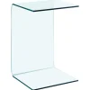Outlet Bijzettafel 40x40x60 cm gehard glas Tafels