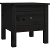 Hot Bijzettafel 40x40x39 cm massief grenenhout zwart Tafels