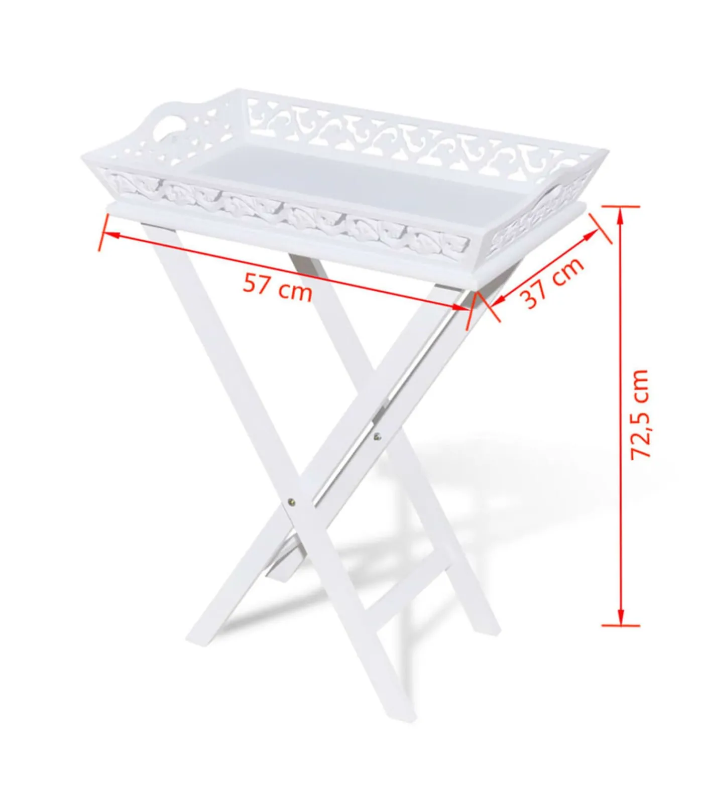 New Bijzettafeltje met blad wit Tafels