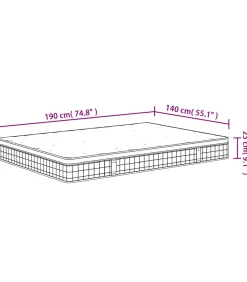 Binnenveringmatras middelhard 140x190 cm Matrasbeschermer