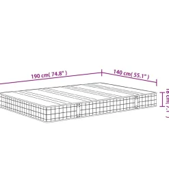 New Binnenveringmatras middelhard 140x190 cm Matrasbeschermer