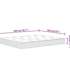 Hot Binnenveringmatras middelhard 160x200 cm Matrasbeschermer