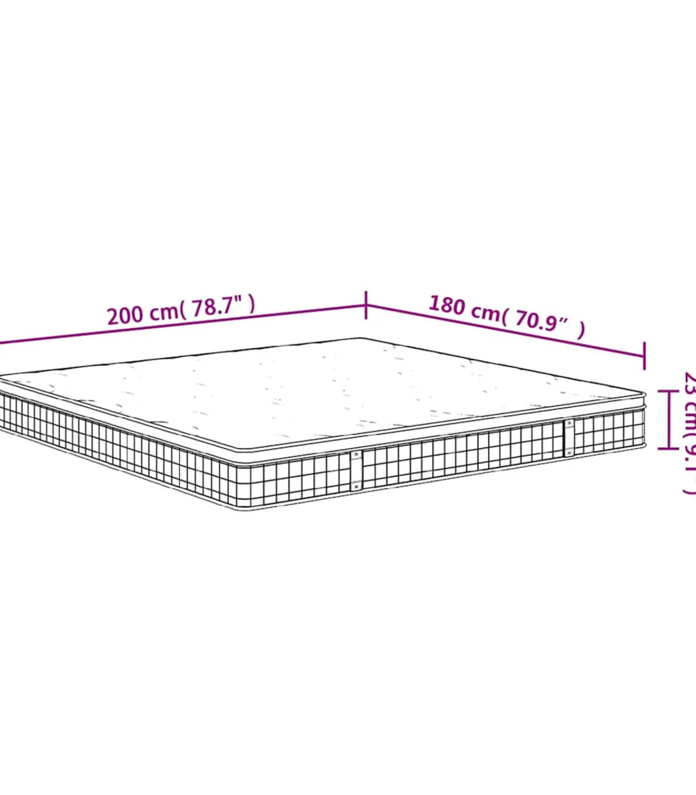 Best Binnenveringmatras middelhard 180x200 cm Matrasbeschermer