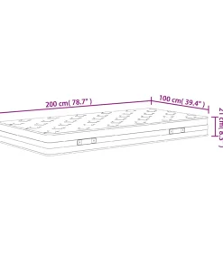 Binnenveringmatras middelhard 100x200 cm Matrasbeschermer