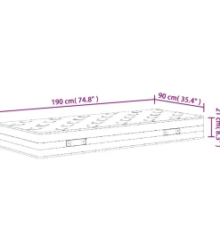 Best Binnenveringmatras middelhard 90x190 cm Single Size Matrasbeschermer