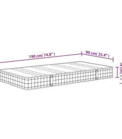 Hot Binnenveringmatras middelhard 90x190 cm Single Size Matrasbeschermer