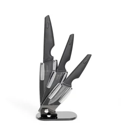 Outlet Blok met 3 keramische messen met houder Bestek