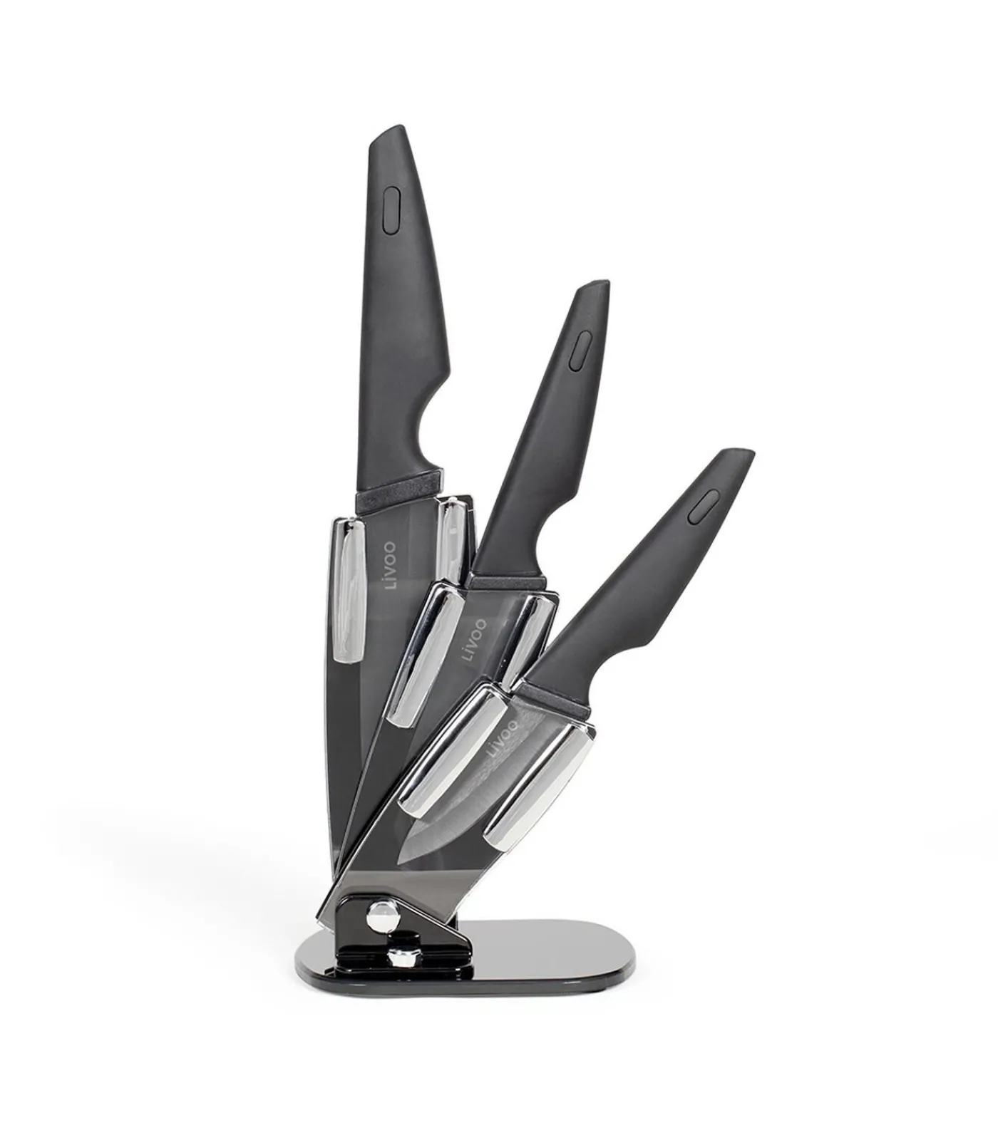 Outlet Blok met 3 keramische messen met houder Bestek