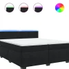 Boxspring met matras fluweel zwart 200x200 cm Bedden