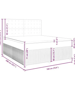 Clearance Boxspring met matras fluweel donkergroen 180x200 cm Bedden