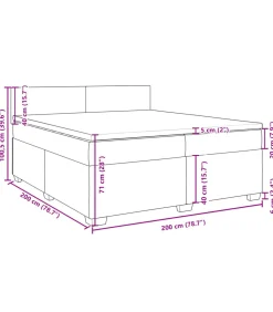 Online Boxspring met matras fluweel lichtgrijs 200x200 cm Bedden