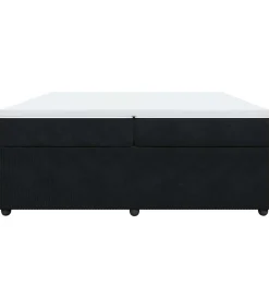 Clearance Boxspring met matras fluweel zwart 200x200 cm Bedden
