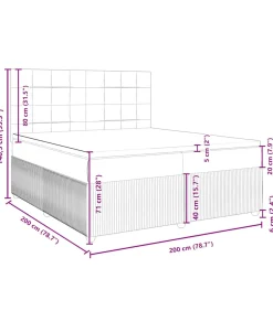 Best Boxspring met matras fluweel blauw 200x200 cm Bedden