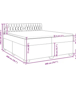 Boxspring met matras fluweel lichtgrijs 200x200 cm Bedden