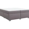 Outlet Boxspring met matras kunstleer grijs 200x200 cm Bedden