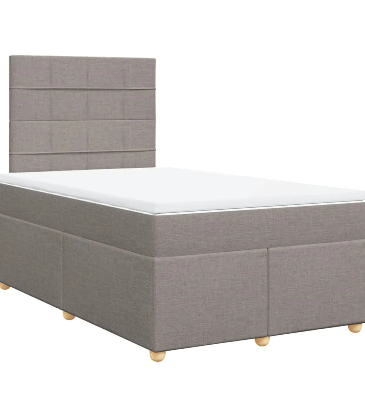 Outlet Boxspring met matras stof taupe 120x190 cm Bedden