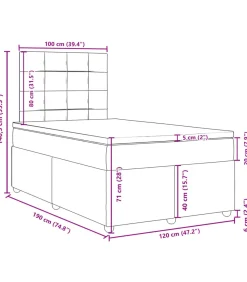 Outlet Boxspring met matras stof taupe 120x190 cm Bedden