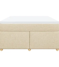 Sale Boxspring met matras stof crèmekleurig 160x200 cm Bedden