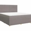 New Boxspring met matras stof taupe 180x200 cm Bedden