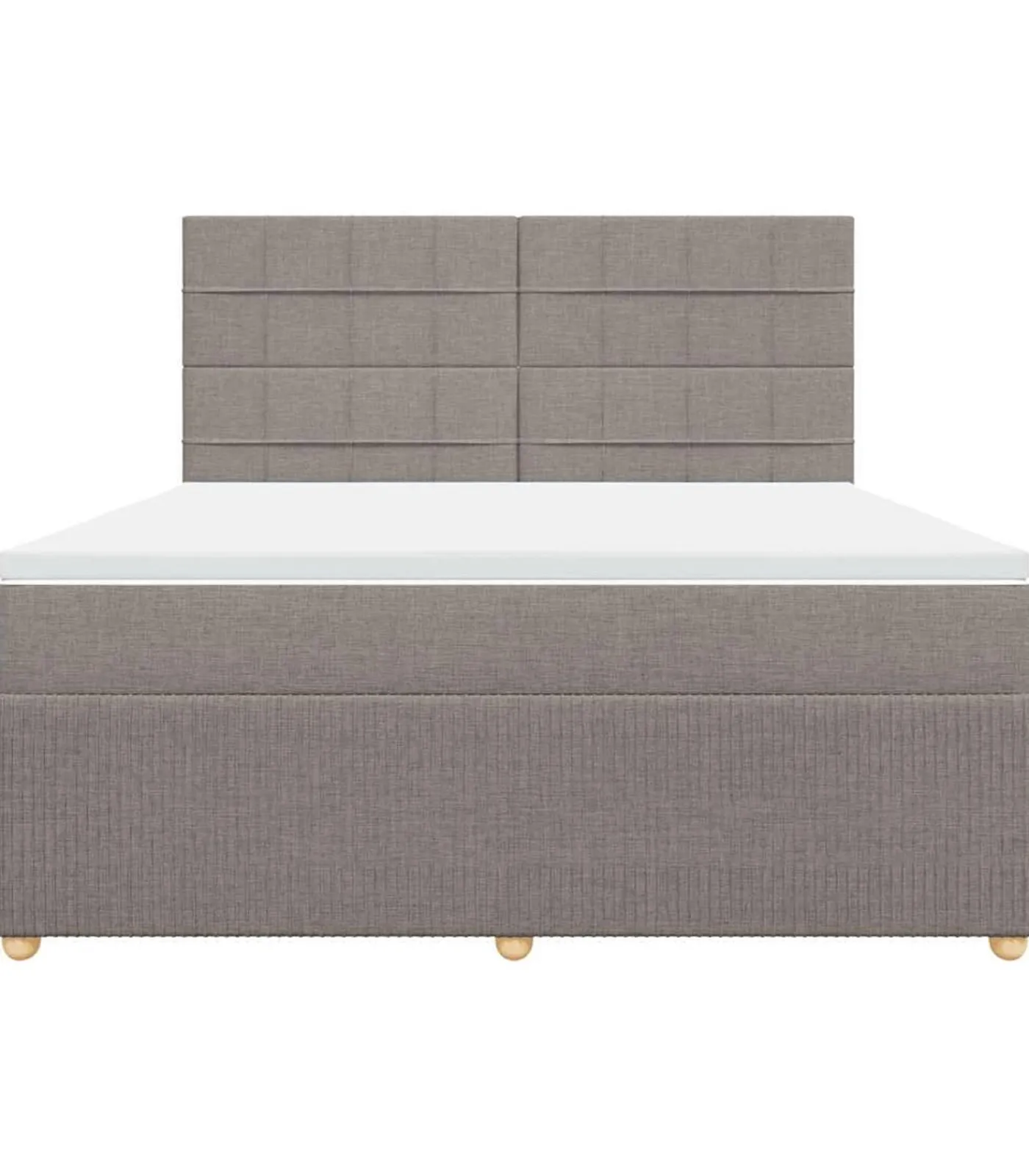 New Boxspring met matras stof taupe 180x200 cm Bedden