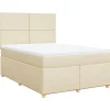 Best Boxspring met matras stof crèmekleurig 160x200 cm Bedden