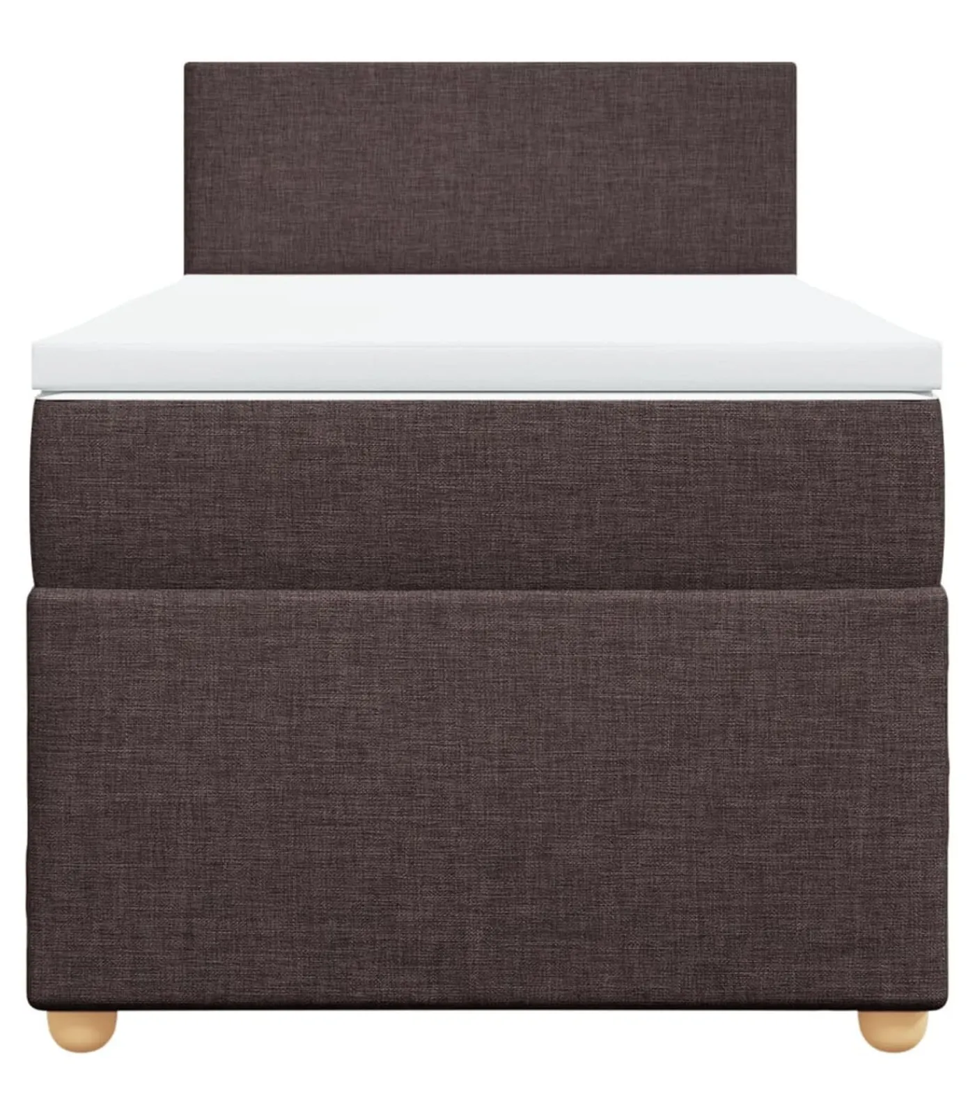 Clearance Boxspring met matras stof donkerbruin 90x200 cm Bedden