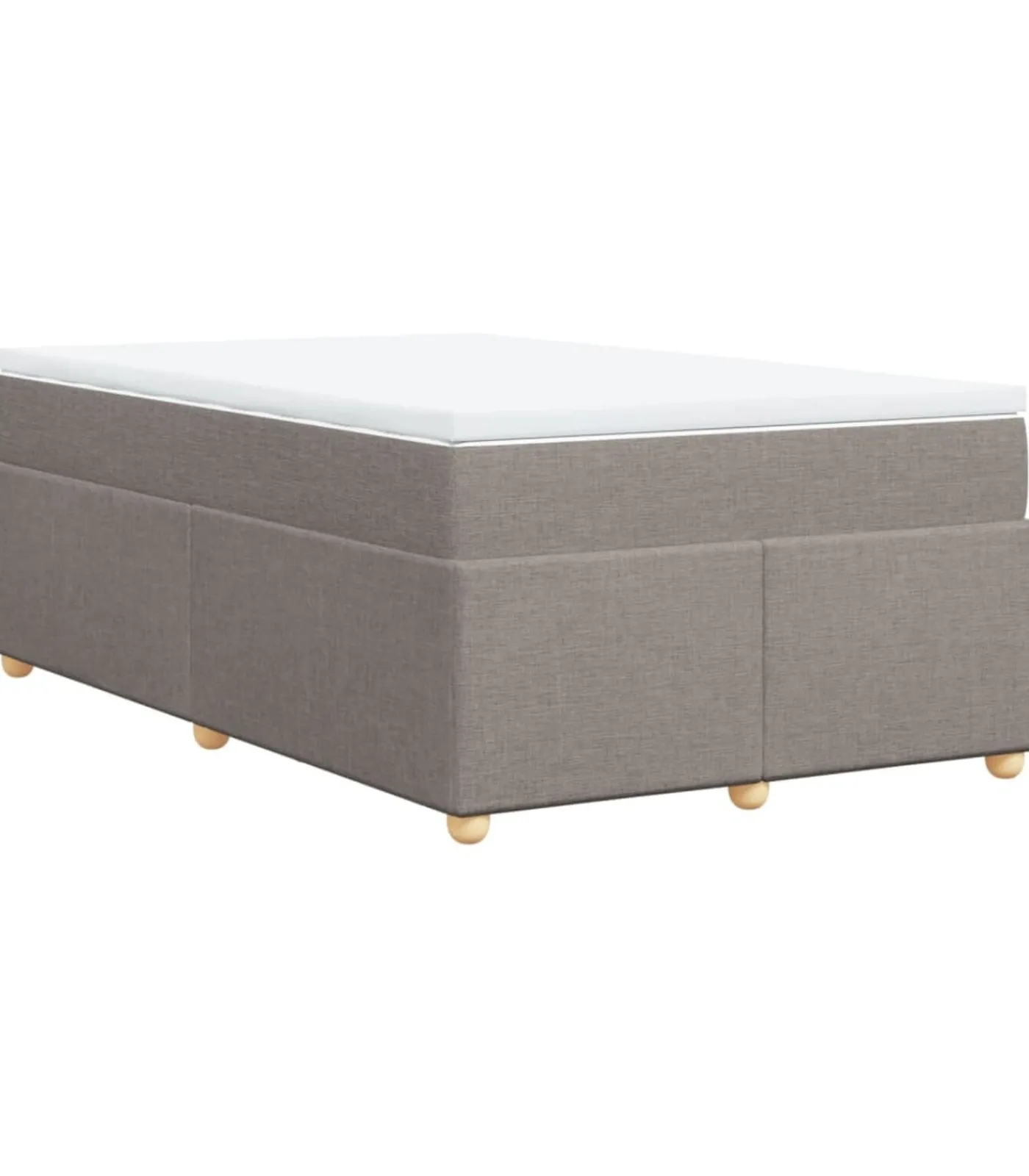 Discount Boxspring met matras stof taupe 120x190 cm Bedden