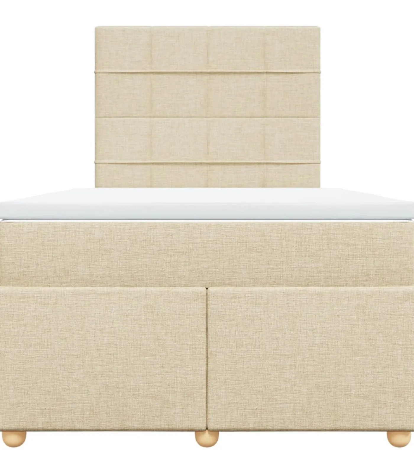 Outlet Boxspring met matras stof crèmekleurig 120x190 cm Bedden