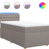 Discount Boxspring met matras stof taupe 100x200 cm Bedden