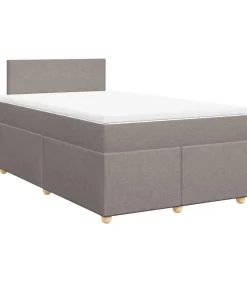 Boxspring met matras stof taupe 120x190 cm Bedden