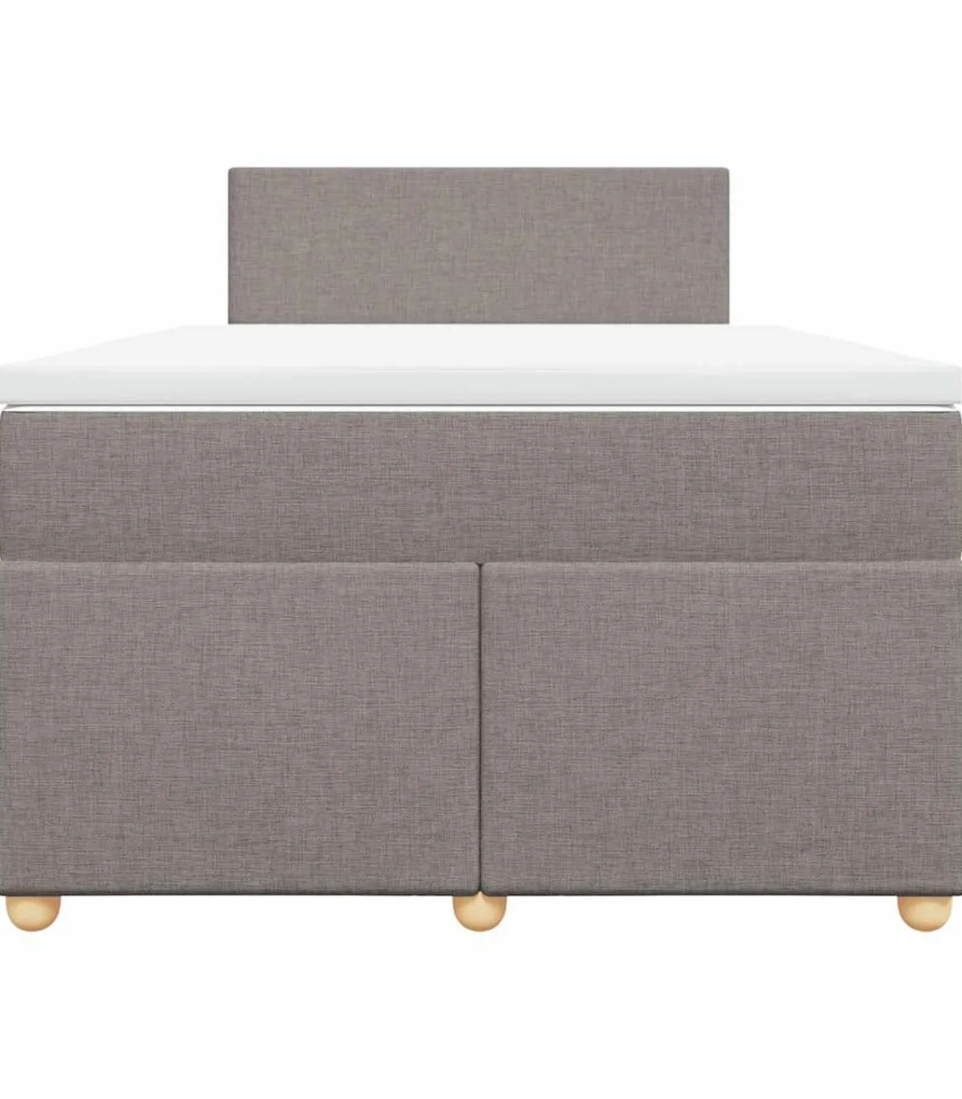 Boxspring met matras stof taupe 120x190 cm Bedden