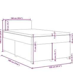 Boxspring met matras stof taupe 120x190 cm Bedden