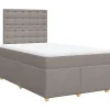 Clearance Boxspring met matras stof taupe 120x190 cm Bedden