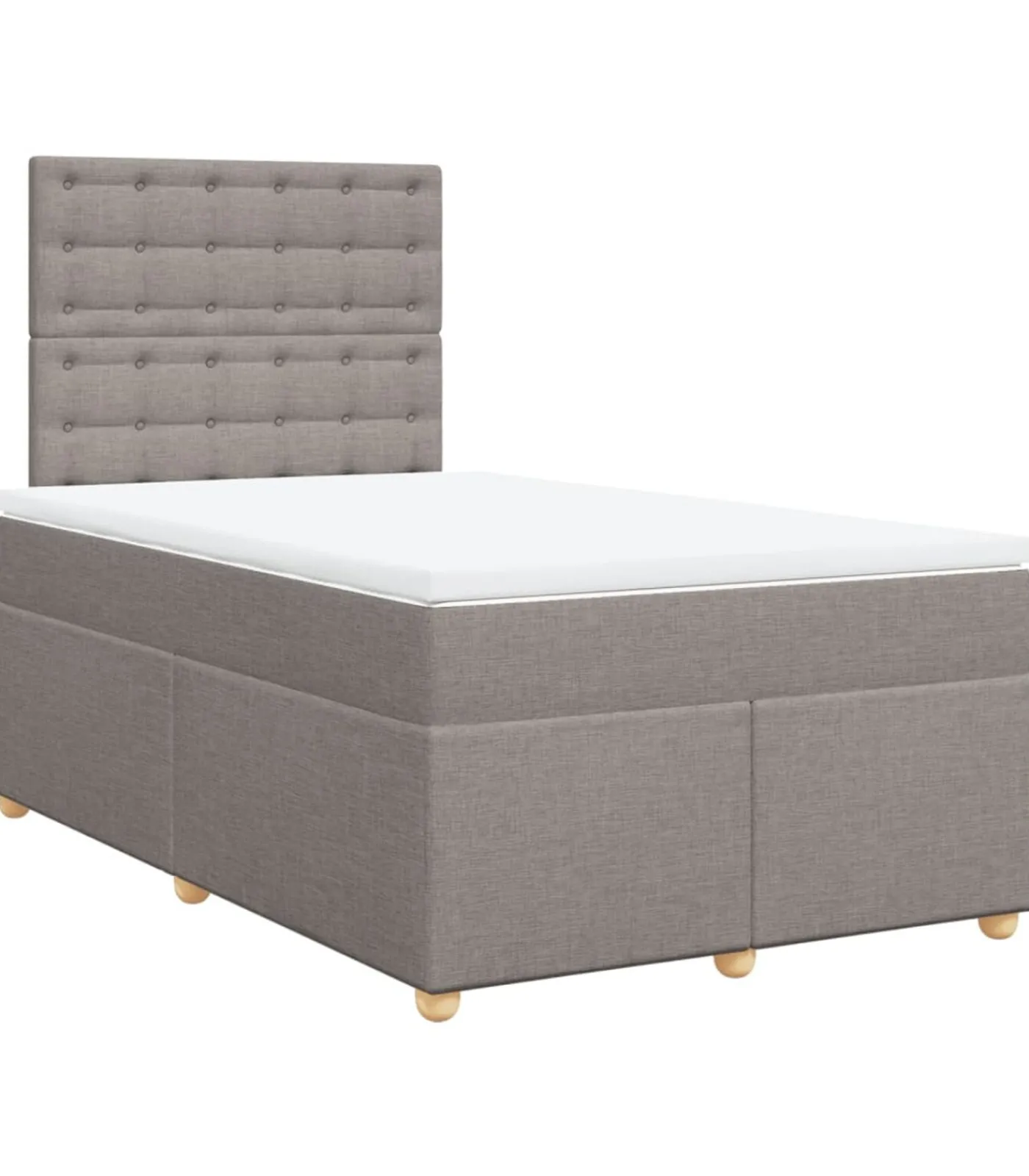 Clearance Boxspring met matras stof taupe 120x190 cm Bedden