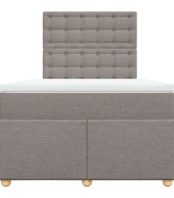 Clearance Boxspring met matras stof taupe 120x190 cm Bedden