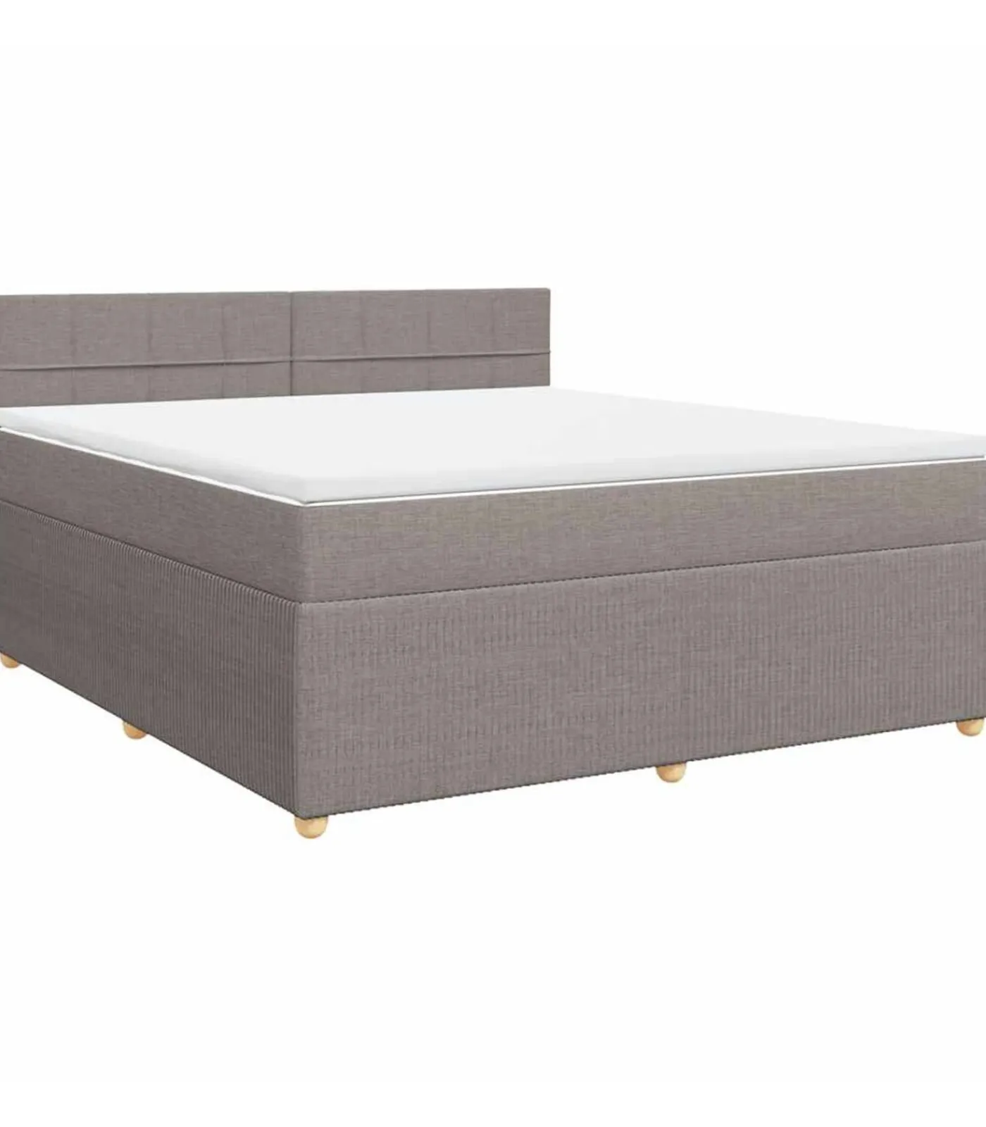 Clearance Boxspring met matras stof taupe 180x200 cm Bedden