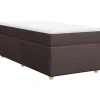 Online Boxspring met matras stof donkerbruin 90x200 cm Bedden