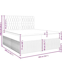 Boxspring met matras stof crèmekleurig 200x200 cm Bedden