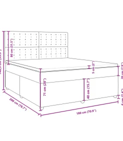 Online Boxspring met matras stof crèmekleurig 180x200 cm Bedden