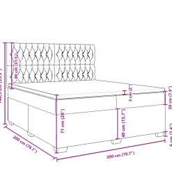 Boxspring met matras stof crèmekleurig 200x200 cm Bedden